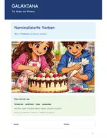 Vorschau - Arbeitsblätter - Deutsch 6. Klasse Mittelschule Bayern: Nominalisierte Verben - Deckblatt