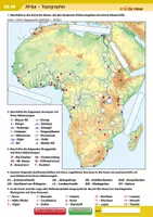 Vorschau - Arbeitsblätter - Atlasarbeit Afrika Topographie - Deckblatt
