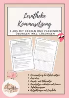 Vorschau - Arbeitsblätter - Lerntheke 6 ABs Kommasetzung inkl. Lösungen - Klasse 8 - 10 - Deckblatt