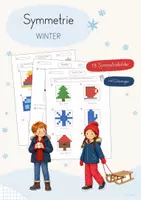 Vorschau - Arbeitsblätter - Symmetrie-Bilder Winter | Spiegelbilder Achsensymmetrie | differenziert - Deckblatt