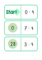 Vorschau - Spiele - Malreihen-Domino Einmaleins von 4 - Seite 1