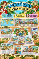 anteprima - Materiale di supporto/inclusione - STORIA 5 _La civiltà greca – Lapbook interattivo - Pagina di copertina