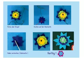 Vorschau - Mal- und Bastelvorlagen - Filzblumen - eigene Formen entwerfen, einfache Näharbeit - Seite 3