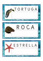 Vista previa - Tarjetas / Manipulativos - Lecto-escritura MAYÚSCULA (océano) - página 2