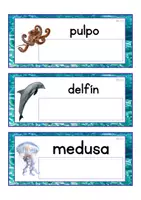 Vista previa - Tarjetas / Manipulativos - Lecto-escritura minúscula de imprenta (océano) - página 1
