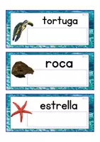 Vista previa - Tarjetas / Manipulativos - Lecto-escritura minúscula de imprenta (océano) - página 2