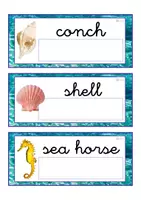 Vista previa - Tarjetas / Manipulativos - INGLÉS - Lecto-escritura minúscula ligada (océano) - página 3
