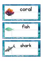 Vista previa - Tarjetas / Manipulativos - INGLÉS - Lecto-escritura minúscula de imprenta (océano) - Portada
