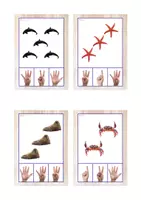 Vista previa - Tarjetas / Manipulativos - Asociación de cantidades 1-5 (océano) - Portada