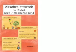 Vorschau - Arbeitsblätter - Abschreibkartei Herbst Groß- und Kleinschreibung - Deckblatt