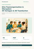 Vorschau - Anderer Materialtyp - Kita-Teamorganisation & Übergaben – 49 Vorlagen & 60 Teamkarten - Deckblatt