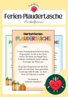 Vorschau - Anderer Materialtyp - Ferien-Plaudertasche zu den Herbstferien - Deckblatt