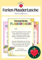 Vorschau - Anderer Materialtyp - Ferien-Plaudertasche zu den Sommerferien - Deckblatt