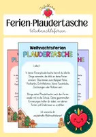 Vorschau - Anderer Materialtyp - Ferien-Plaudertasche zu den Weihnachtsferien/Winterferien - Deckblatt