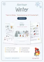 Vorschau - Stundenentwürfe - Tiere im Winter | Stationenlernen | Klassen 2, 3 & 4 - Deckblatt