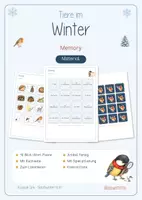 Vorschau - Stundenentwürfe - Tiere im Winter | Memory | Klassen 2, 3 & 4 - Deckblatt