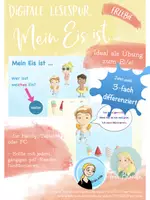 Vorschau - Interaktives Material - Mein Eis ist... - digitale Lesespur jetzt auch 3-fach differenziert - Deckblatt