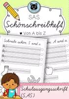 Vorschau - Arbeitsblätter - Mein Schönschreibheft | AB in der Schulausgangsschrift SAS - Deckblatt