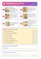 Vista previa - Unidades / Secuencias / Situaciones de Aprendizaje - Ostern Arbeitsblätter Kinder: Wimmelbild, Lesen, Eier bemalen, Bingo, Brettspiel & Basteln | DaF A1–A2 - página 3