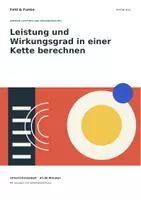 Vorschau - Arbeitsblätter - Leistung und Wirkungsgrad in einer Kette berechnen | Physik Klasse 9/10 | Untersuchung und Arbeitsblätter - Deckblatt