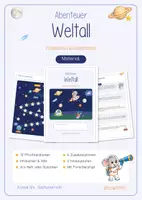 Vorschau - Arbeitsblätter - Abenteuer Weltall | Stationenlernen | Klasse 3 & 4 - Deckblatt