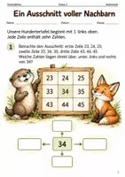 Vorschau - Arbeitsblätter - Hundertertafel – Mathe-Arbeitsheft Klasse 2 - Deckblatt