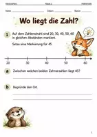 Vorschau - Arbeitsblätter - Zahlenstrahl bis 100 – Arbeitsheft Klasse 2 - Deckblatt