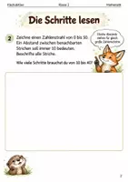 Vorschau - Arbeitsblätter - Zahlenstrahl bis 100 – Arbeitsheft Klasse 2 - Seite 1