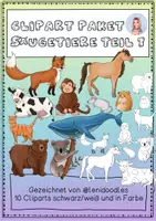 Vorschau - selbst erstellte Cliparts/Grafiken - Clipart Megapaket Säugetiere - Seite 3