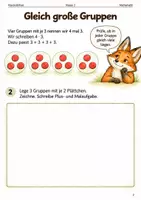 Vorschau - Arbeitsblätter - Malnehmen verstehen – Mathe-Arbeitsheft Klasse 2 - Seite 1