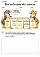 Vorschau - Arbeitsblätter - Wetterdaten im Bilddiagramm – Heft Klasse 2 - Deckblatt