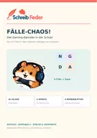 Vorschau - Arbeitsblätter - Fälle-Chaos! – Kasus-Brettspiel mit Gaming-Hamster - Deckblatt