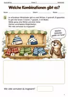 Vorschau - Arbeitsblätter - Kombinationen im Winterladen – Heft Klasse 2 - Deckblatt