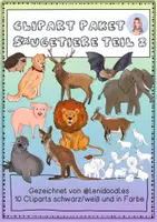 Vorschau - selbst erstellte Cliparts/Grafiken - Clipart Megapaket Säugetiere - Seite 1