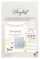 Vorschau - Arbeitsblätter - Übungsheft zur Addition und Subtraktion im ZR bis 20 - Deckblatt