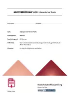 Vorschau - Test - Realschulabschluss Deutsch 2027 BW – Musterprüfung Lyrik & Gedichtanalyse | Gefangen - Deckblatt