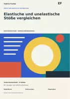 Vorschau - Arbeitsblätter - Physik EF | Elastische und unelastische Stöße vergleichen | Unterrichtseinheit mit Lösungen - Deckblatt