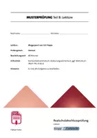 Vorschau - Test - Realschulabschluss Deutsch 2027 BW – Musterprüfung Weggesperrt | Tagebucheintrag & innerer Monolog - Deckblatt