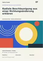 Vorschau - Arbeitsblätter - Physik EF | Radiale Beschleunigung aus einer Richtungsänderung erklären | Unterrichtseinheit mit Lösungen - Deckblatt