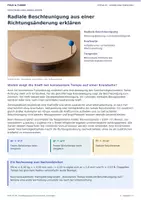 Vorschau - Arbeitsblätter - Physik EF | Radiale Beschleunigung aus einer Richtungsänderung erklären | Unterrichtseinheit mit Lösungen - Seite 1