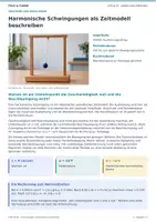 Vorschau - Arbeitsblätter - Physik EF | Harmonische Schwingungen als Zeitmodell beschreiben | Unterrichtseinheit mit Lösungen - Seite 1