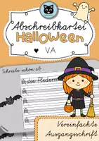 Vorschau - Fördermaterial/Inklusion - Abschreibkartei Halloween | Vereinfachte Ausgangsschrift VA - Deckblatt
