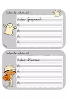 Vorschau - Fördermaterial/Inklusion - Abschreibkartei Halloween | Vereinfachte Ausgangsschrift VA - Seite 2