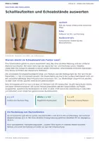 Vorschau - Arbeitsblätter - Physik EF | Schalllaufzeiten und Echoabstände auswerten | Unterrichtseinheit mit Lösungen - Seite 1