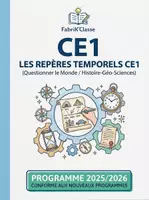 Aperçu - Préparation de séquence / Séquence complète - CE1- séquence complète clé -en -main- les repères temporels - Page de couverture
