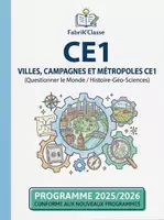 Aperçu - Préparation de séquence / Séquence complète - CE1- séquence clé-en -main Villes, campagnes et métropoles - Page de couverture