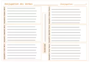 Vorschau - Arbeitsblätter - Latein: Vorlage Konjugation der Verben - Seite 1