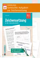 Vorschau - Arbeitsblätter - Zeichensetzung_Gemischte Aufgaben zur Zeichensetzung - Arbeitsblätter für Klasse 5–7 - Deckblatt