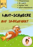Vorschau - Fördermaterial/Inklusion - Lautauto auf Silbenfahrt - Schneckenedition I Deutsch I Lesen I Klasse 1 I Silbenrutsche - Deckblatt