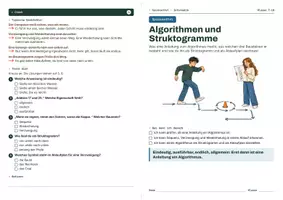 Vorschau - Arbeitsblätter - Spickzettel Algorithmen und Struktogramme | Faltblatt mit Übungen in drei Stufen und Lösungen | Informatik Klasse 7–10 - Seite 1